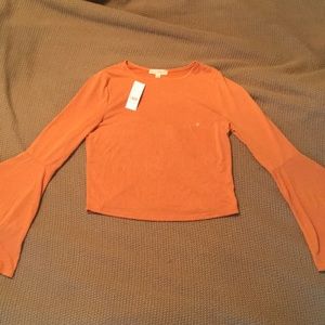 LA Hearts Cupro Bell Sleeve Top